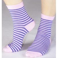 женские носки с рисунком - полоски двух цветов L-L025